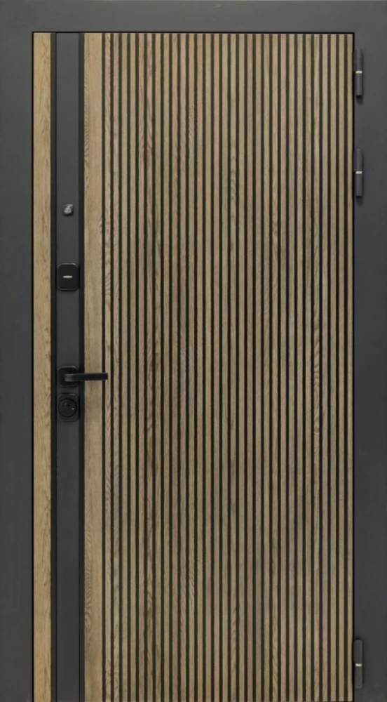 Входная дверь ДвериПРО Росна Алиса (16мм, ПВХ Софт грей, зеркало) DPRO222025 внешняя сторона